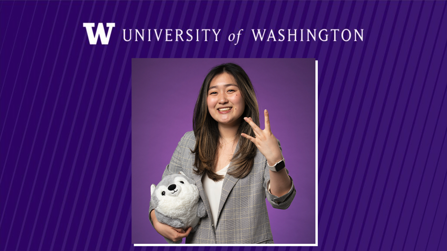 Undergrad researcher Hannah Han is in the Husky 100