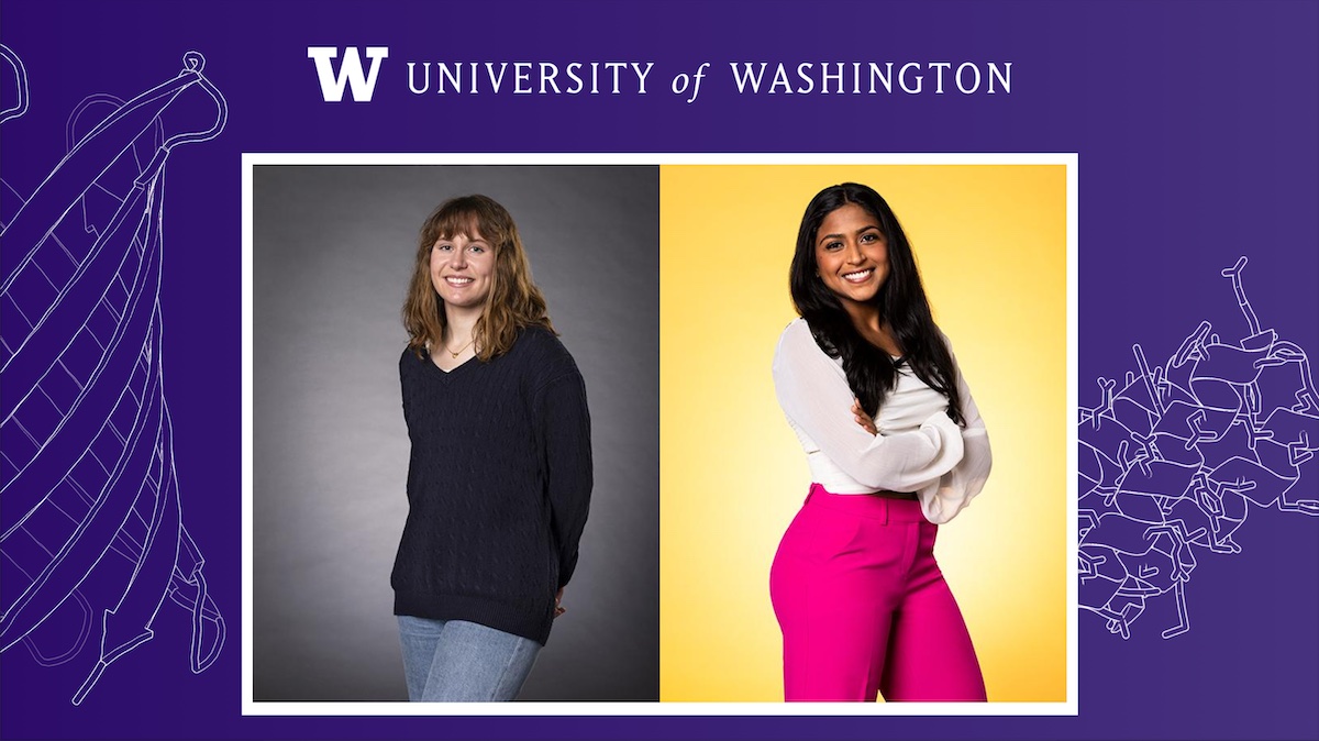 Undergrads Abby Burtner and Sneha Subramanian are in the Husky 100